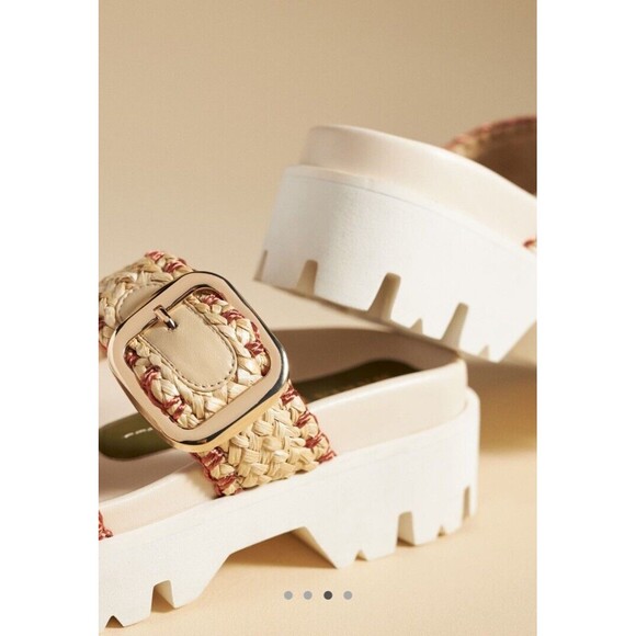 MARIA LUCA STRAP Buckle Iris LEATHER Platform SANDALS Beige EU 38  7.5 US - Picture 3 of 15